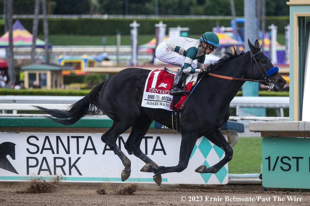 Adare Manor wins another at Santa Anita, Ernie Belmonte, Past the Wire