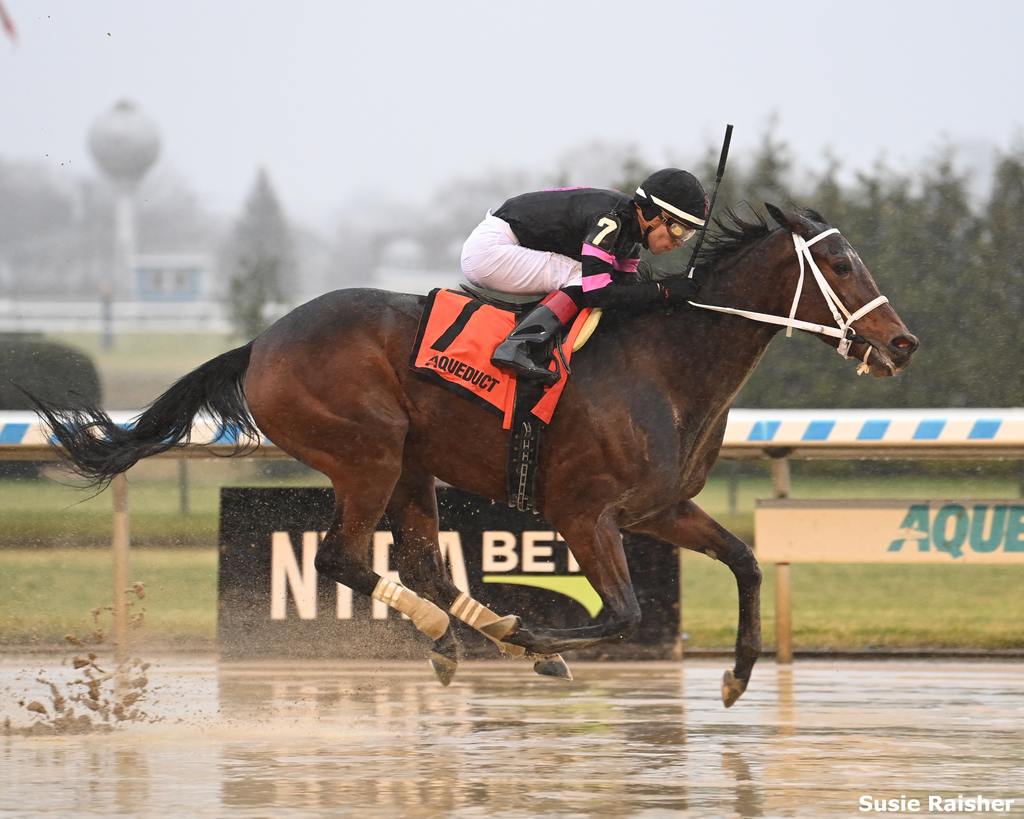Morning Matcha splashing to a score in the NYSS December 3. (Susie Raisher)