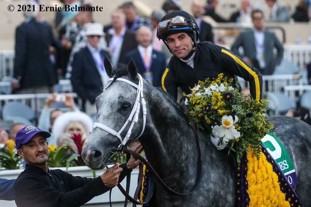 Joel Rosario won the 2021 Breeders’ Cup Classic aboard Knicks Go (Ernie Belmonte/Past The Wire)