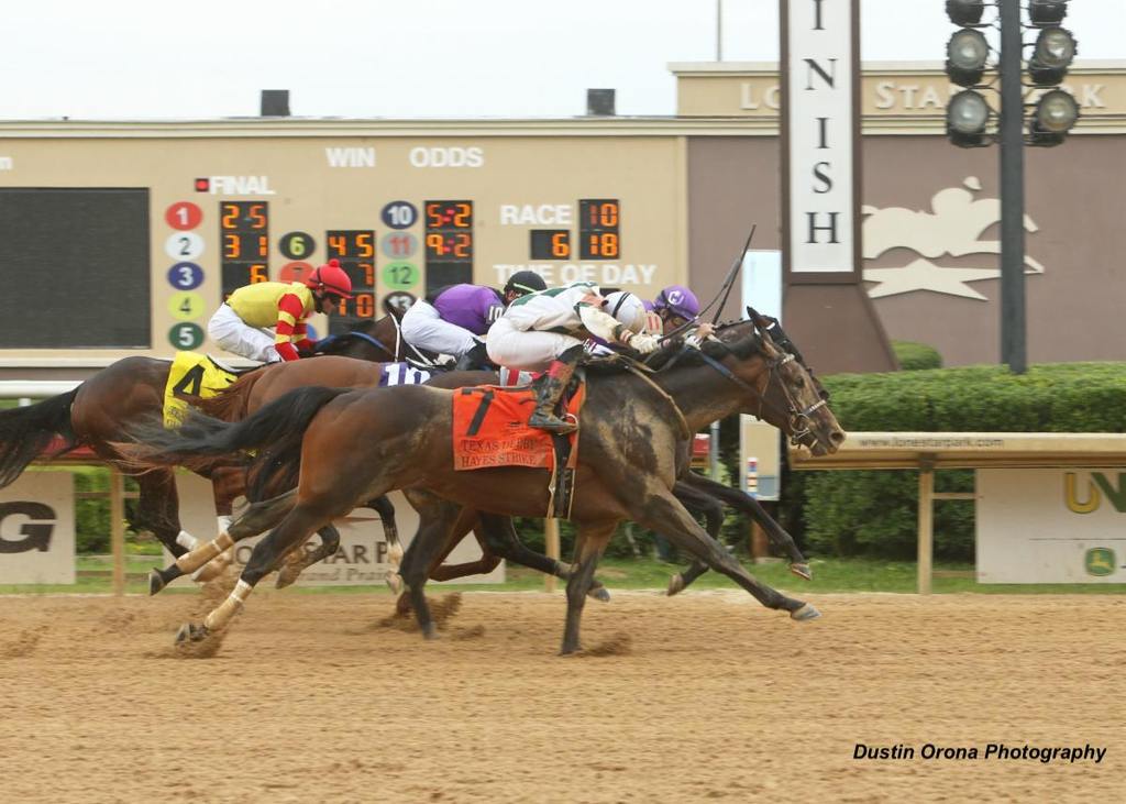 The Kenny McPeek-trained Hayes Strike won the 2023 Texas Derby. Dustin Orona Photography