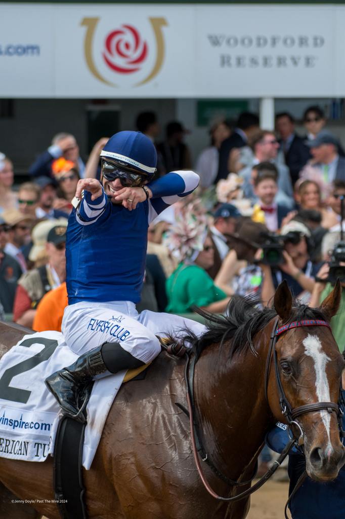 Umberto Rispoli aboard Trikari. (Jenny Doyle/Past The Wire)