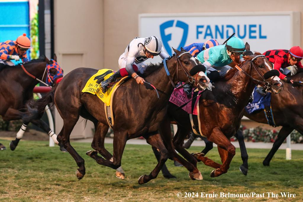 Conclude takes the Del Mar Mile, Ernie Belmonte, Past the Wire